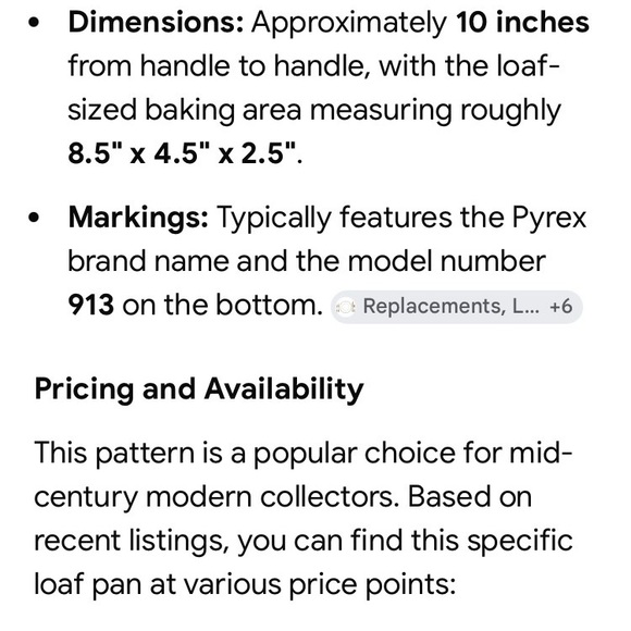 Pyrex Milk Glass Baking Dish in Snowflake Blue 1972 Pristine - Picture 9 of 9